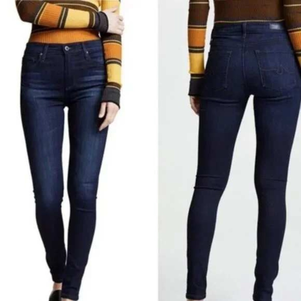 AG Jeans The Farrah Skinny High Rise Dark Wash Jeans Size 25